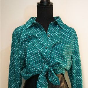 Penguin Print Button Down Shirt